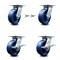 Service Caster 6 Inch Solid Poly Swivel Caster Swivel Locks 2 Brakes, 2PK SCC-35S620-SPUR-BSL-2-SLB-2 - alternate 1
